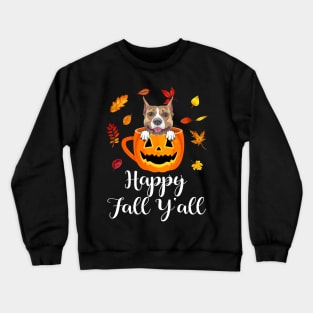 Happy Fall Y'all Pitbull Autumn T-shirt Crewneck Sweatshirt